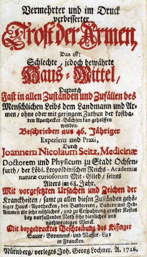 Große Abbildung Nr.1: 128-1888 Seitz,J.N.: (Medizin)