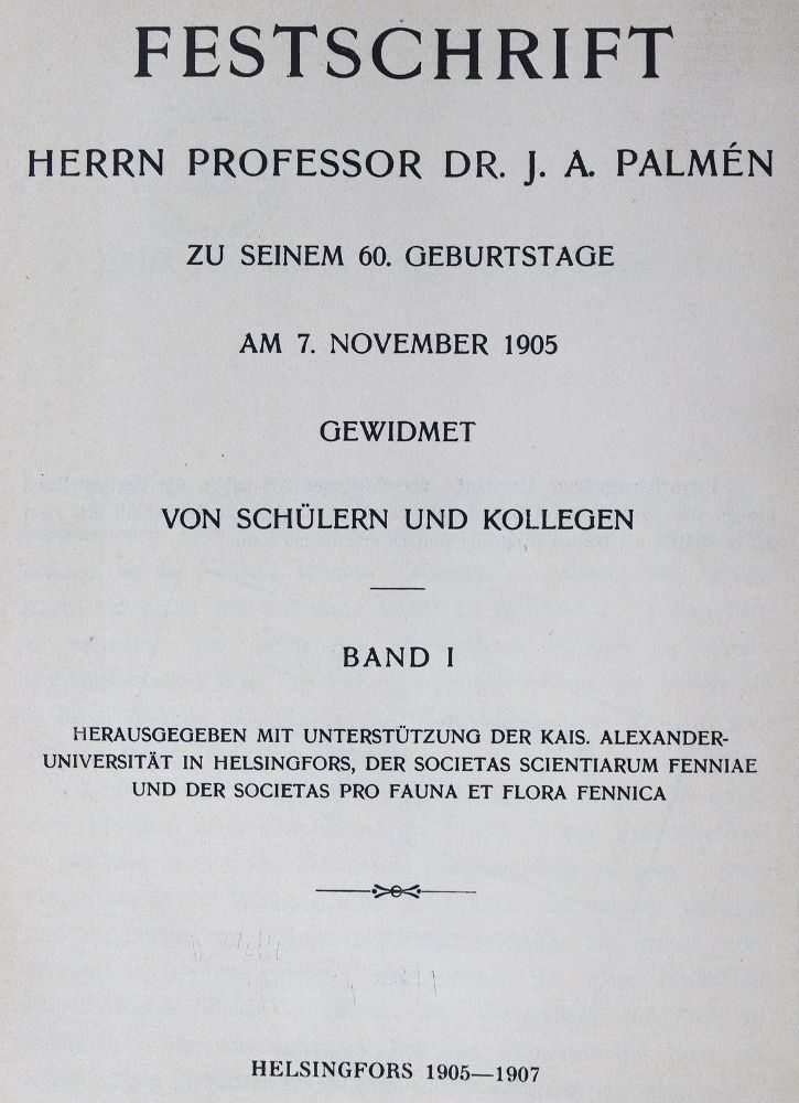 Große Abbildung Nr.3: 128-1947 Palmen,J.A.: (Zoologie, Vögel)