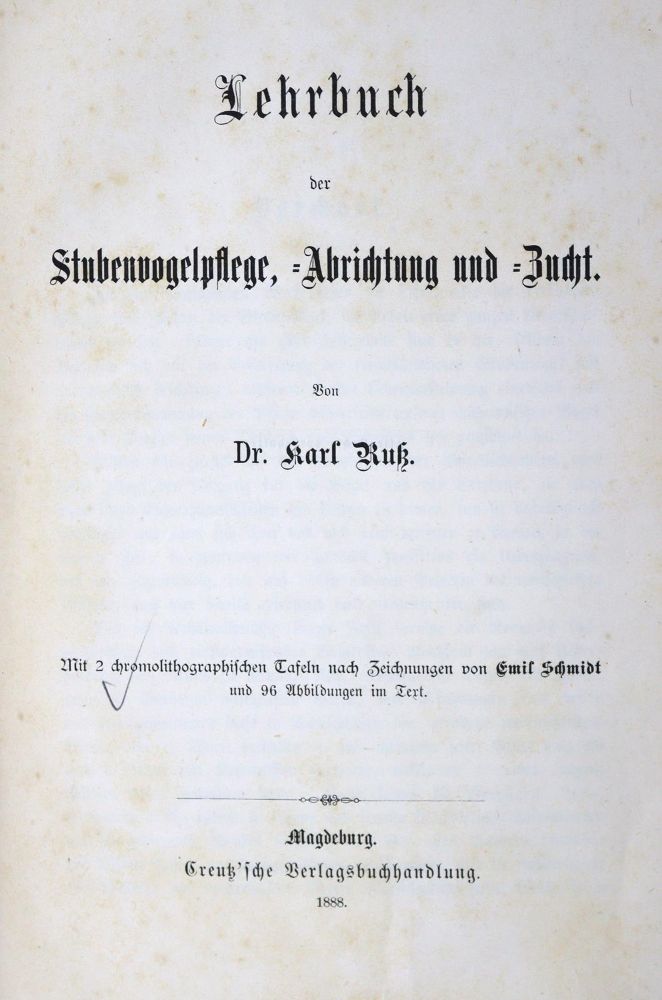 Große Abbildung Nr.1: 128-1949 Ruß,K.: (Zoologie, Vögel)
