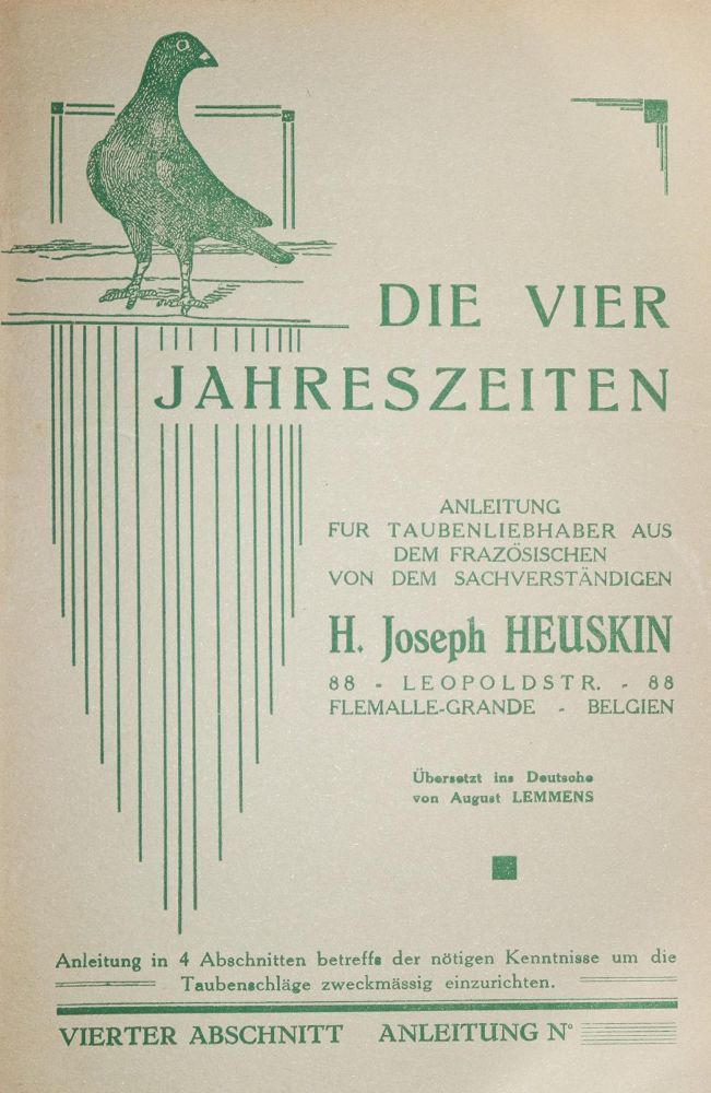 Große Abbildung Nr.1: 128-1963 Brieftauben.: (Zoologie, Vögel, Tauben)