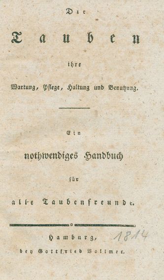 Große Abbildung Nr.1: 128-1997 Tauben, Die,: (Zoologie, Vögel, Tauben)
