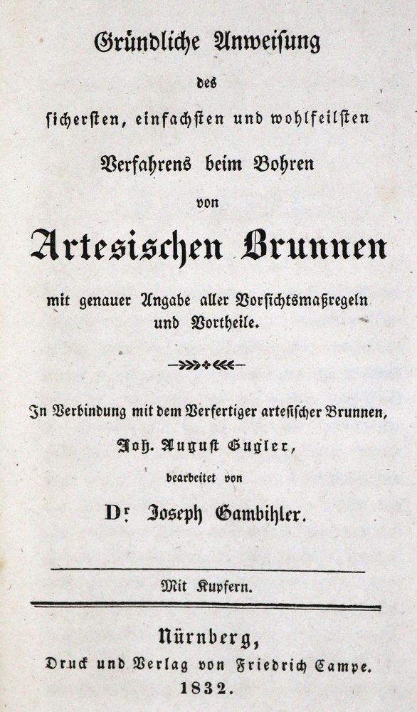 Große Abbildung Nr.1: 128-2014 Gambihler,J.: (Verschiedene Gebiete - Varia, Artesische Brunnen)