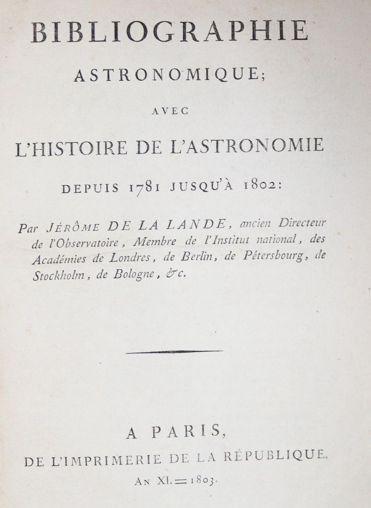 Große Abbildung Nr.0: 128-2017 Lalande,J.J.de.: (Verschiedene Gebiete - Varia, Astronomie)