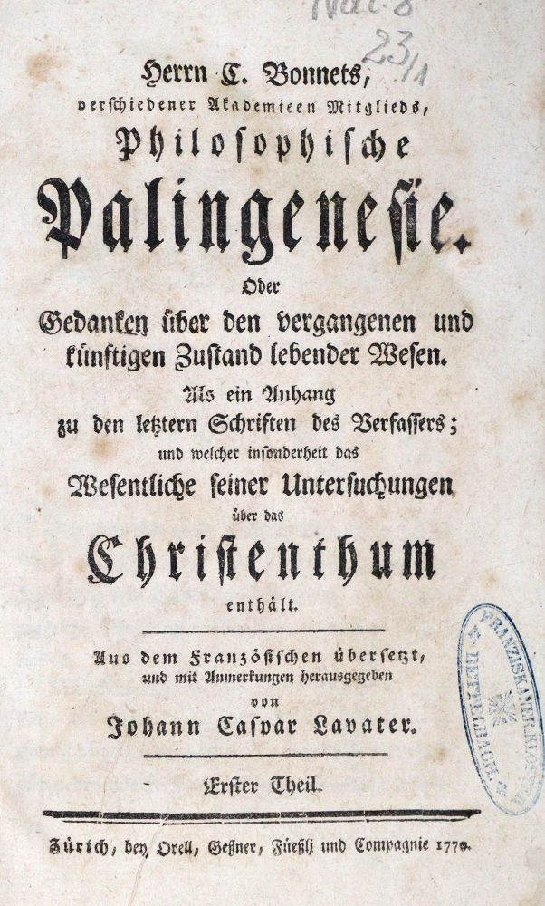 Große Abbildung Nr.1: 128-2039 Bonnet,C.: (Verschiedene Gebiete - Varia)
