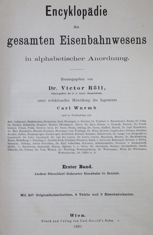 Große Abbildung Nr.1: 128-2047 Röll,V. u. C.Wurmb (Hrsg.).: (Verschiedene Gebiete - Varia, Eisenbahn)