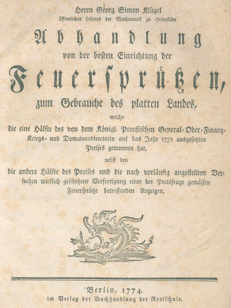 Große Abbildung Nr.1: 128-2050 Klügel,G.S.: (Verschiedene Gebiete - Varia, Feuerwehr)