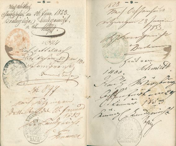 Große Abbildung Nr.2: 128-2063 Wanderbücher.: (Verschiedene Gebiete - Varia, Handwerk)