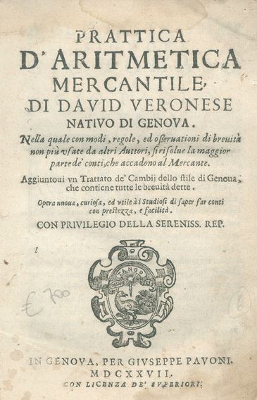 Große Abbildung Nr.1: 128-2084 Veronese,D.: (Verschiedene Gebiete - Varia, Mathematik)