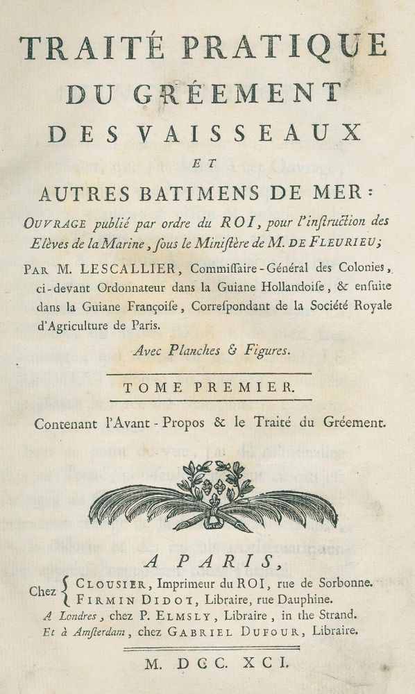Große Abbildung Nr.1: 128-2106 Lescallier,(D.).: (Verschiedene Gebiete - Varia, Seewesen)