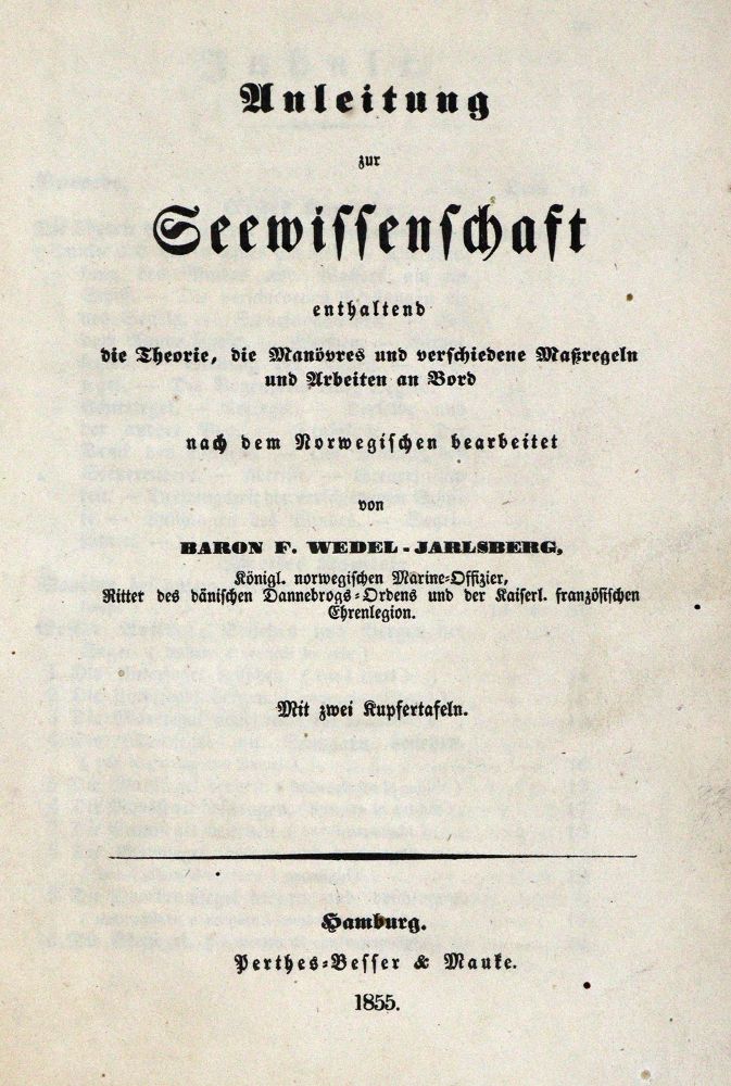 Große Abbildung Nr.1: 128-2109 Wedel-Jarlsberg,F.: (Verschiedene Gebiete - Varia, Seewesen)