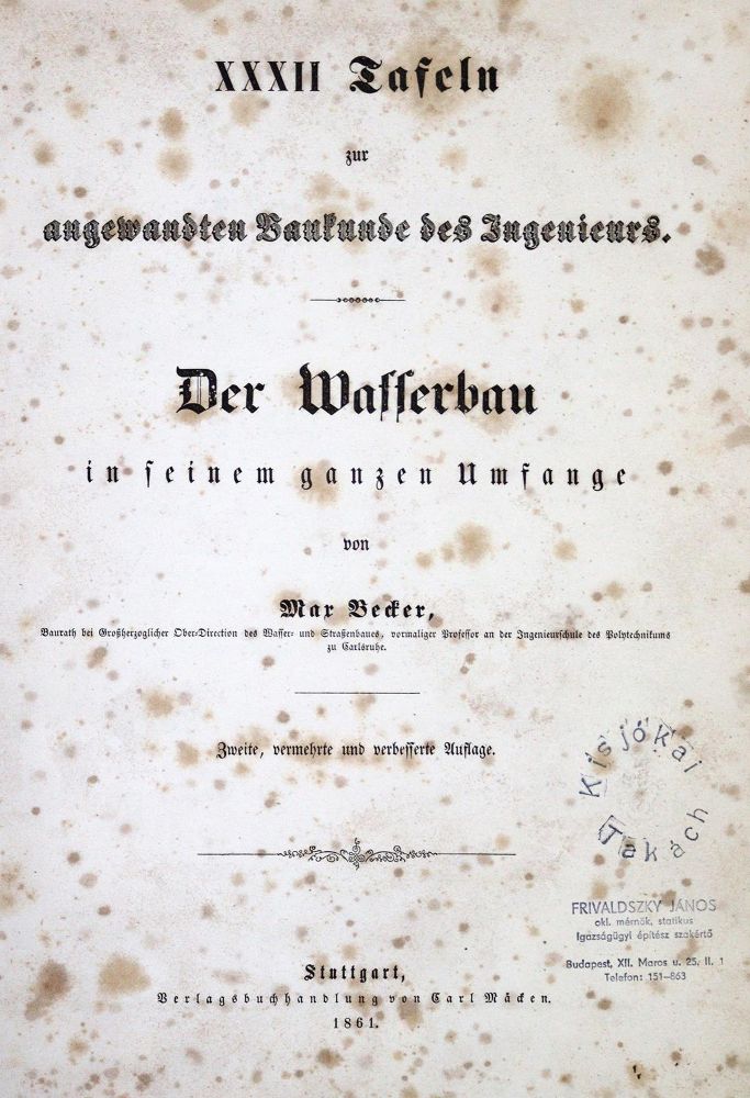 Große Abbildung Nr.1: 128-2115 Becker,M.: (Verschiedene Gebiete - Varia, Wasserbau)
