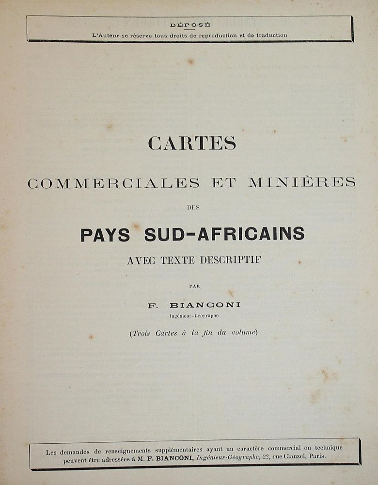 Große Abbildung Nr.1: 128-2121 Bianconi,F.: (Afrika, Geologie - Mineralogie u. Paläontologie)