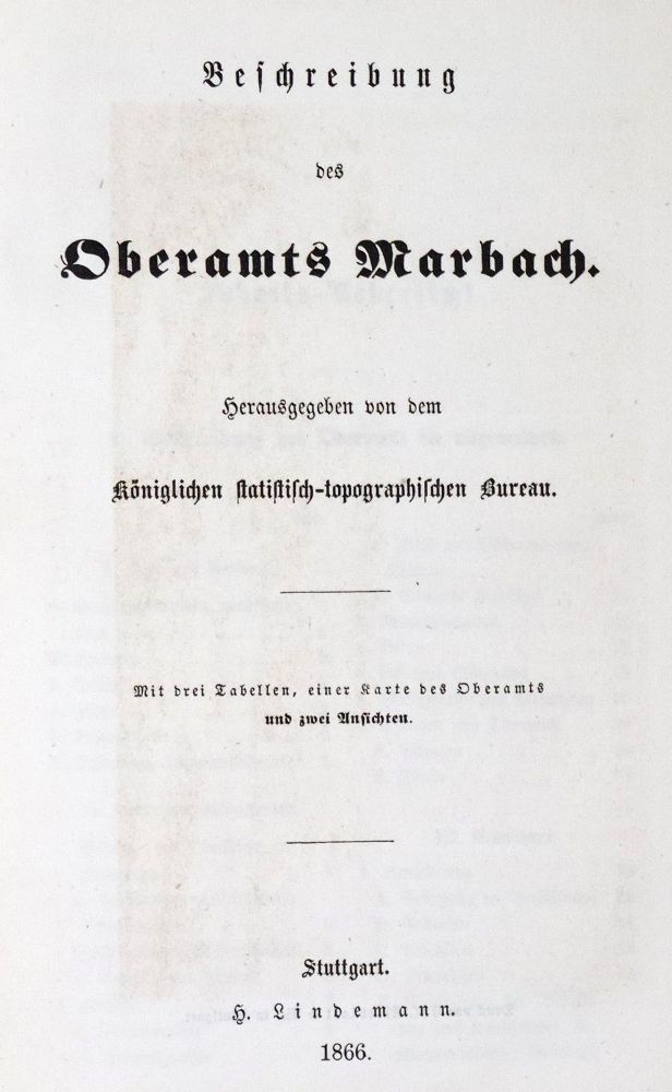 Große Abbildung Nr.1: 128-2189 Oberamtsbeschreibungen.: (Deutschland, Baden-Württemberg)