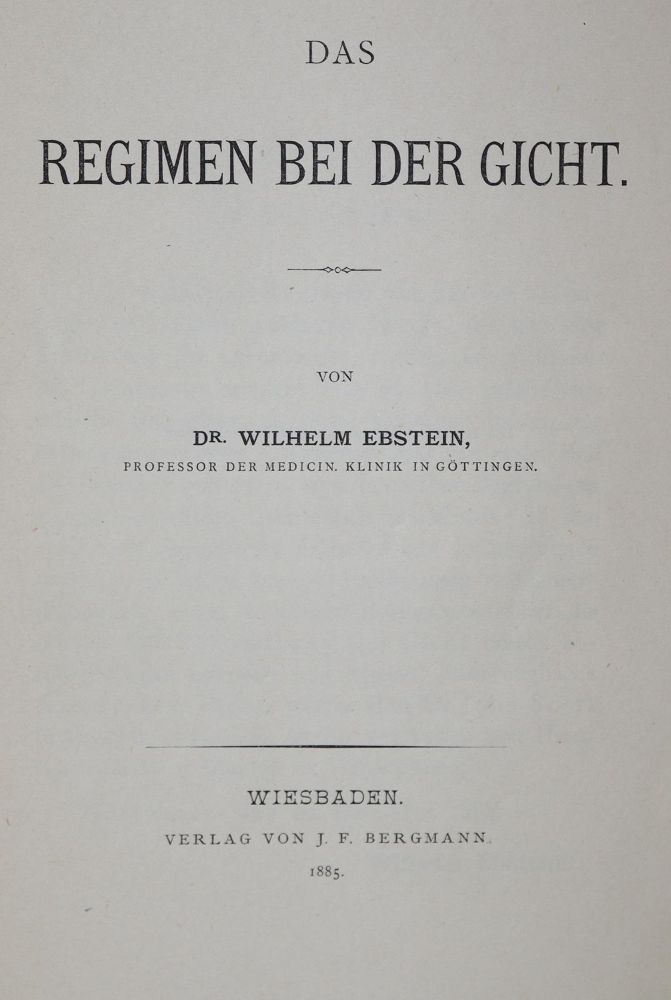 Große Abbildung Nr.1: 128-22 Ebstein,W.: (Aus der Sammlung Professor Dr.Dr.Johannes Büttner Teil 1)