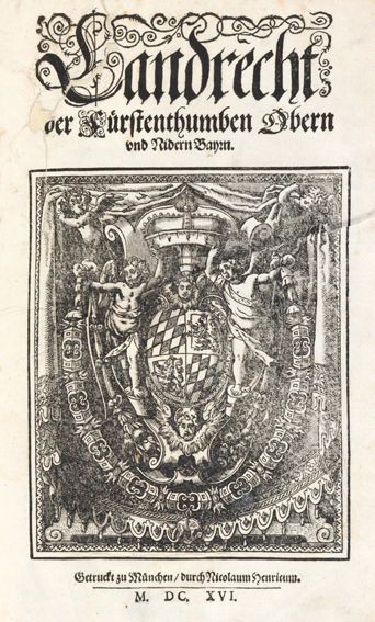 Große Abbildung Nr.1: 128-2201 Landrecht, Policey:: (Deutschland, Bayern)