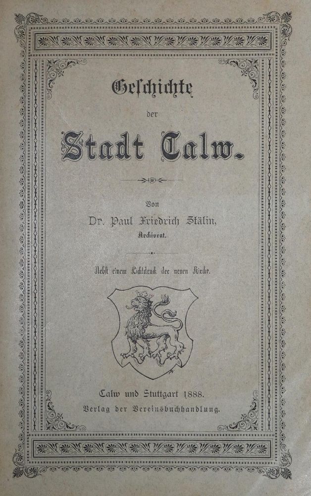 Große Abbildung Nr.1: 128-2220 Stälin,P.F.: (Deutschland, Calw)