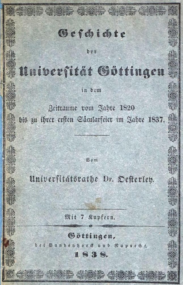 Große Abbildung Nr.1: 128-2241 Oesterley,(G.H.).: (Deutschland, Göttingen)
