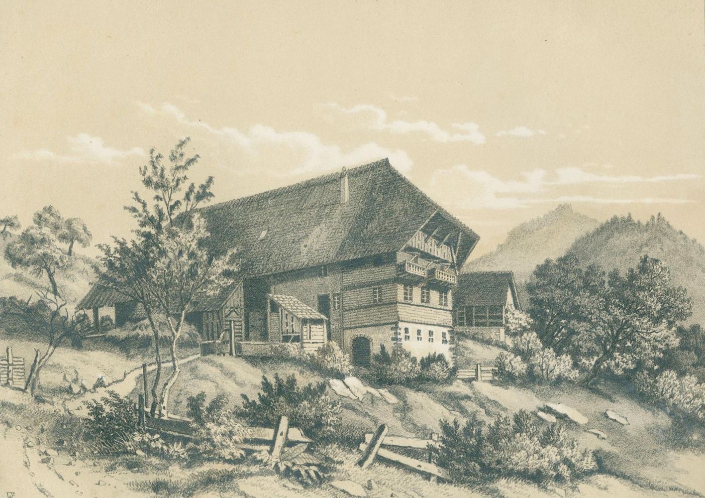 Große Abbildung Nr.1: 128-2256 Hornberg und seine Umgebung.: (Deutschland)