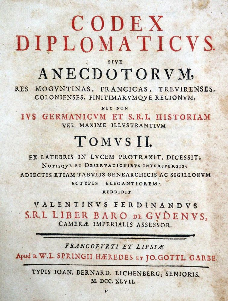 Große Abbildung Nr.1: 128-2271 Gudenus,V.F.v.: (Deutschland, Mainz)