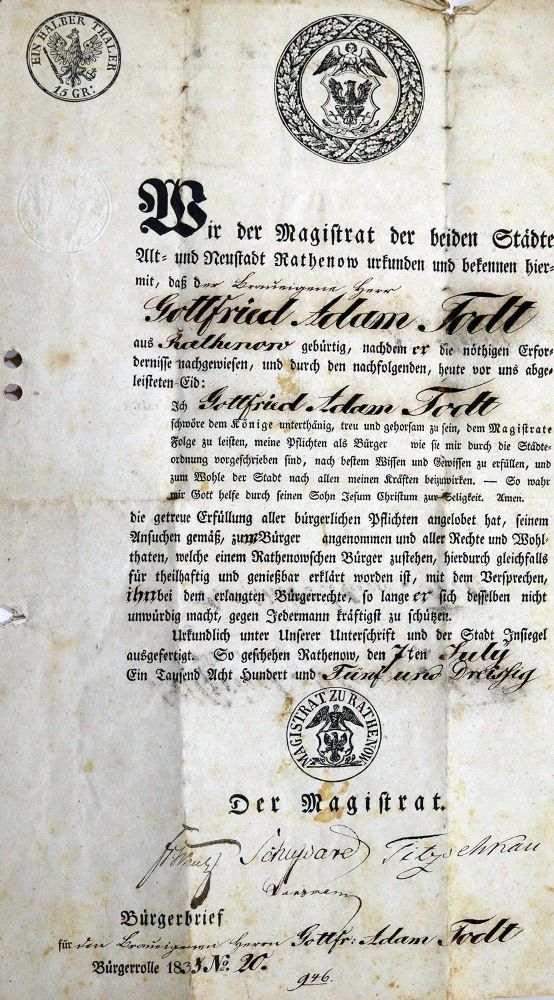 Große Abbildung Nr.1: 128-2296 Lehrbrief: (Deutschland, Rathenow)
