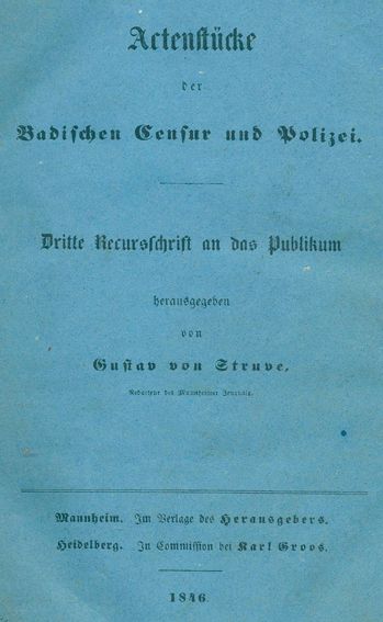 Große Abbildung Nr.1: 128-2304 Struve,G.v. (Hrsg.).: (Deutschland, Revolution 1848/49 - Vormärz - Politik)