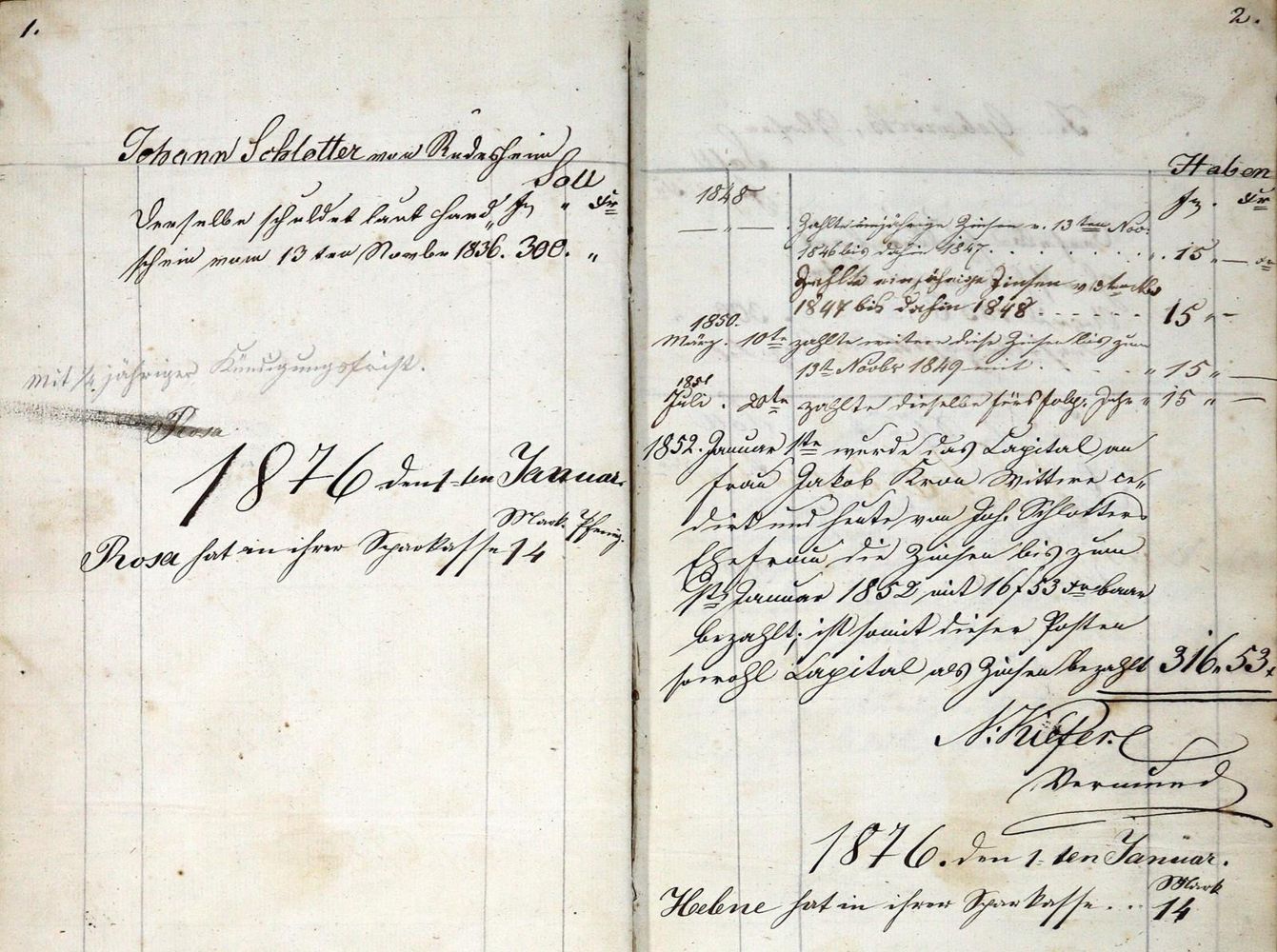 Große Abbildung Nr.1: 128-2317 Haus-Buch: (Deutschland, Rüdesheim, Handschriften)