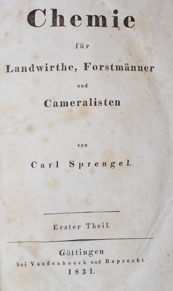 Große Abbildung Nr.1: 128-232 Sprengel,C.: (ZZRückgänge Sgl. Prof. Büttner Teil 1 und 2)