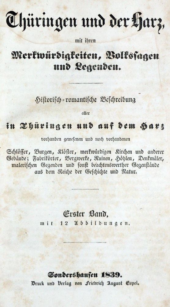 Große Abbildung Nr.1: 128-2338 (Sydow,F.v., Hrsg).: (Deutschland, Thüringen)