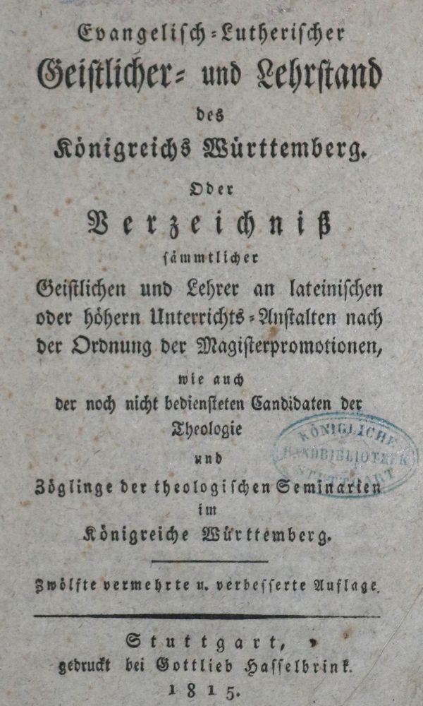 Große Abbildung Nr.1: 128-2356 Sammlung: (Deutschland, Württemberg)