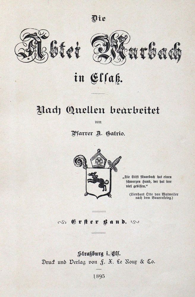Große Abbildung Nr.1: 128-2395 Gatrio,A.: (Frankreich, Vogesen, Murbach)