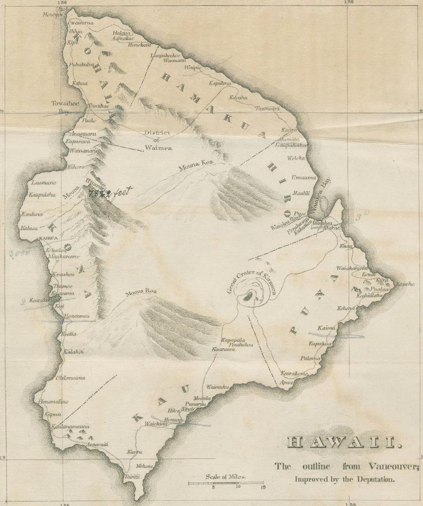 Große Abbildung Nr.1: 128-2473 (Ellis,W.).: (Verschiedene Länder - Geschichte, Amerika, Hawaii)