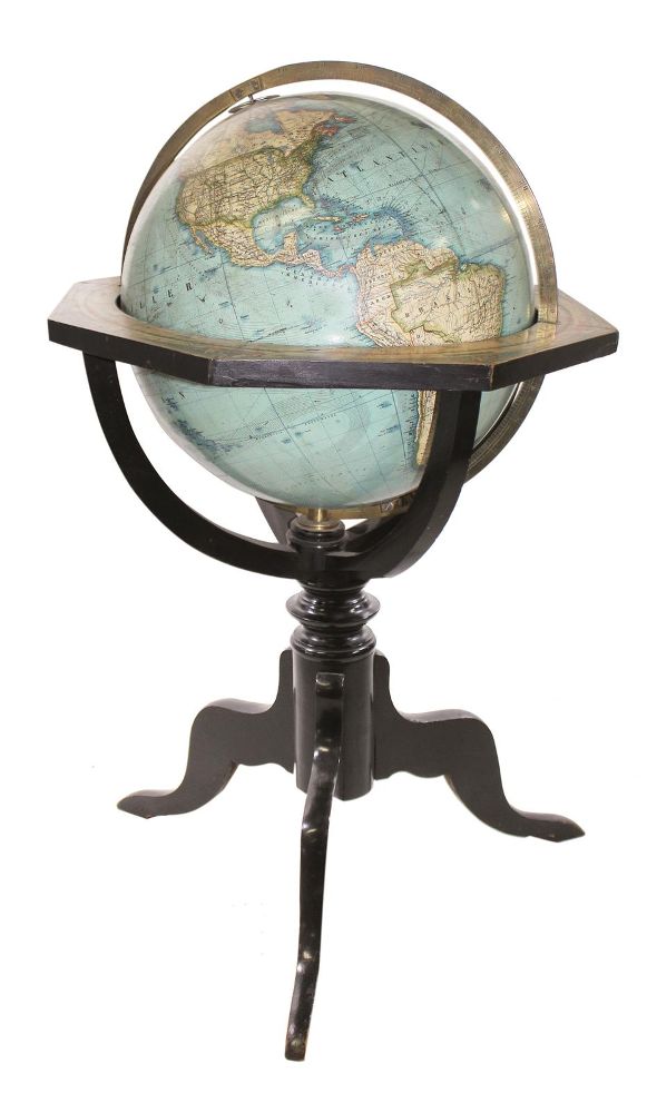 Große Abbildung Nr.1: 128-2481 Globus.: (Verschiedene Länder - Geschichte, Atlanten, Globen)