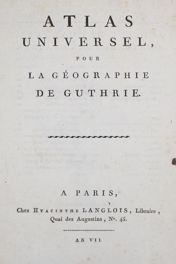 Große Abbildung Nr.2: 128-2483 Guthrie,(W.).: (Verschiedene Länder - Geschichte, Atlanten)