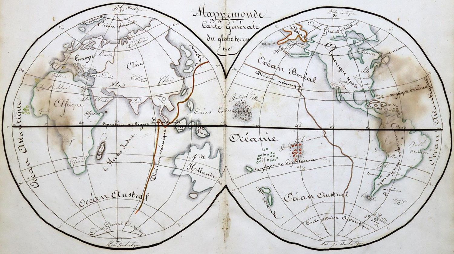 Große Abbildung Nr.3: 128-2485 Atlas: (Verschiedene Länder - Geschichte, Atlanten, Handschriften)