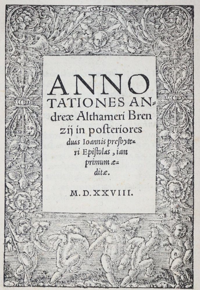 Große Abbildung Nr.1: 128-249 Althamer,A.: (Alte Drucke, Handschriften und Theologie)