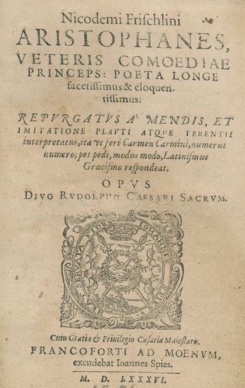 Große Abbildung Nr.1: 128-251 Aristophanes.: (Alte Drucke, Handschriften und Theologie)