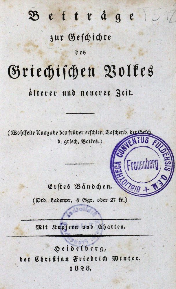 Große Abbildung Nr.1: 128-2527 Schott,A. u. M.Mebold.: (Verschiedene Länder - Geschichte, Griechenland)