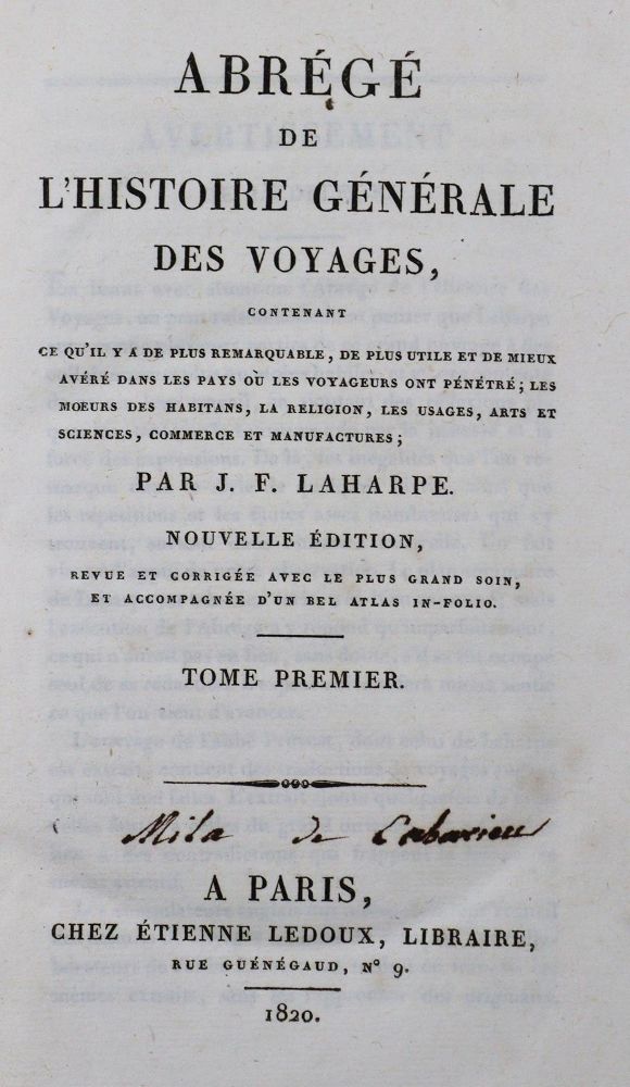 Große Abbildung Nr.1: 128-2547 La Harpe,J.F.(de).: (Verschiedene Länder - Geschichte)