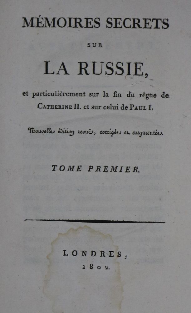 Große Abbildung Nr.1: 128-2587 (Masson de Blamont,C.F.P.).: (Verschiedene Länder - Geschichte, Russland)