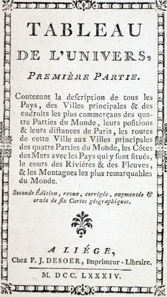 Große Abbildung Nr.2: 128-2603 Tableau de l'univers.: (Verschiedene Länder - Geschichte)