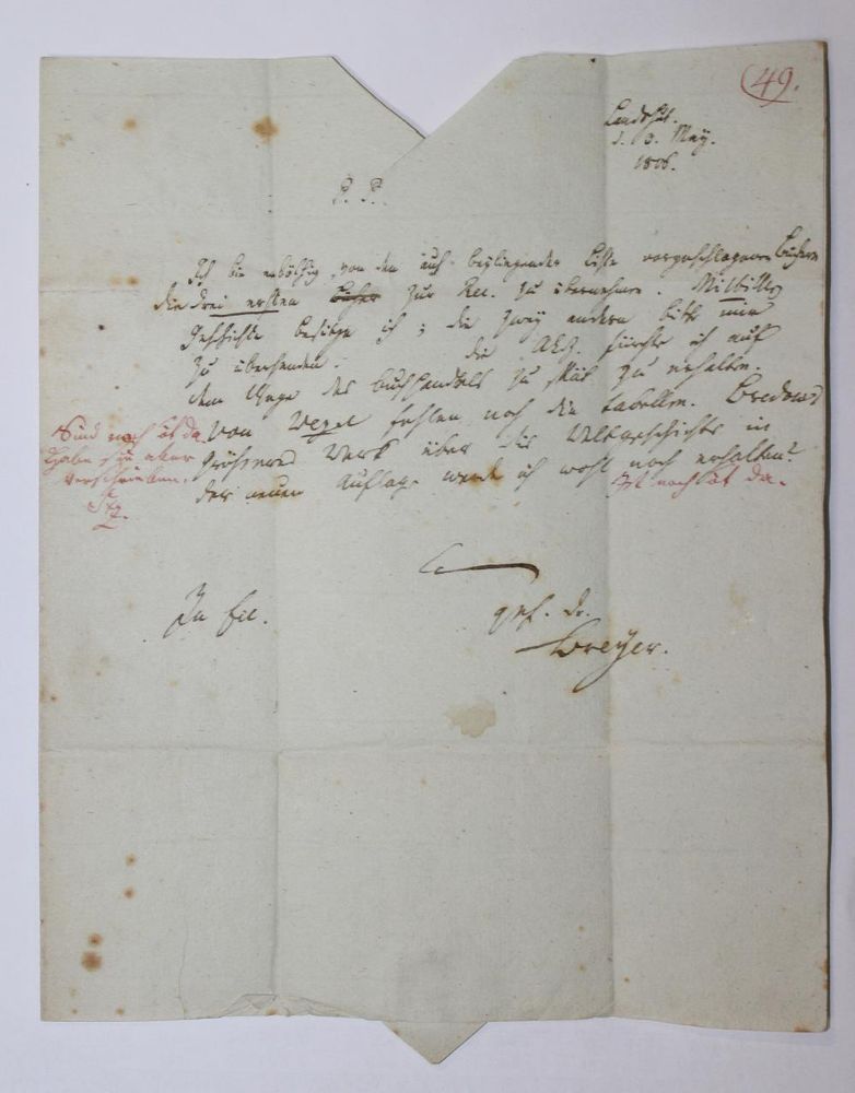 Große Abbildung Nr.2: 128-2623 Breyer, Karl Wilhelm Friedrich von,: (Autographen)