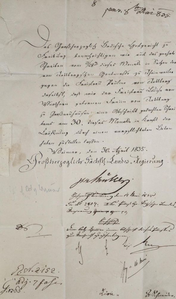 Große Abbildung Nr.1: 128-2643 Müller, Friedrich von,: (Autographen)