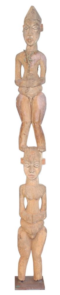 Große Abbildung Nr.1: 128-2754 Kulthauspfosten Kamerun: (Afrika, Sammlung Wolfgang Nerlich, Figuren)