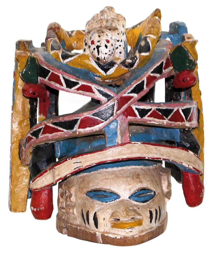 Große Abbildung Nr.1: 128-2782 Yoruba Nigeria: (Afrika, Sammlung Wolfgang Nerlich, Masken)