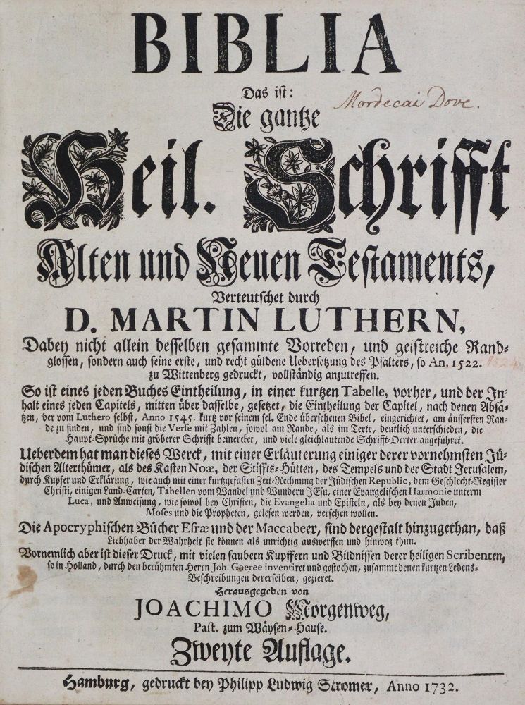 Große Abbildung Nr.1: 128-280 Biblia germanica.: (Bibeln)
