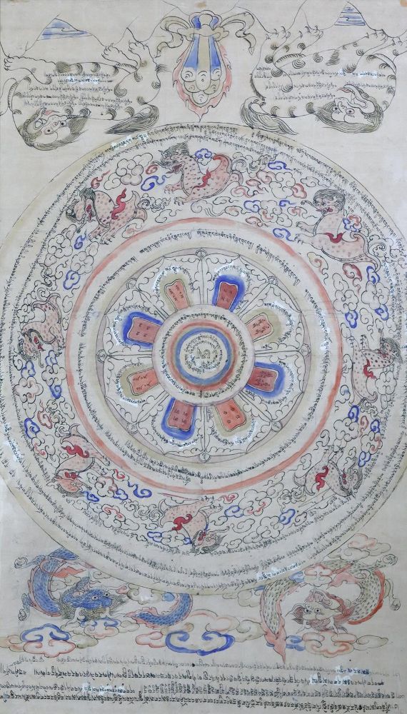Große Abbildung Nr.1: 128-2810 Mandala,: (Asiatika)