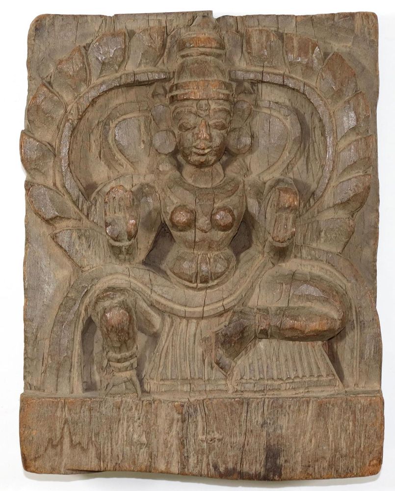 Große Abbildung Nr.1: 128-2812 Shiva Indien Holzpaneel.: (Asiatika)