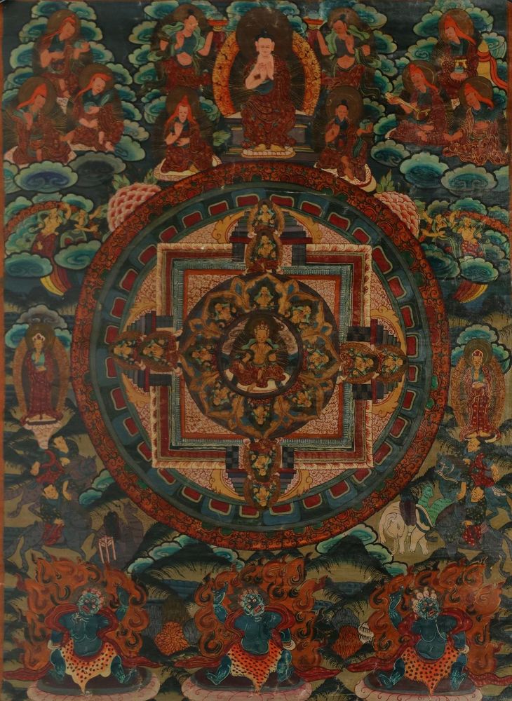 Große Abbildung Nr.1: 128-2815 Thangka.: (Asiatika)