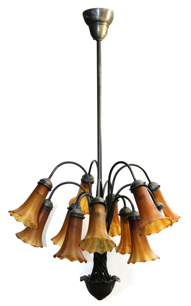 Große Abbildung Nr.1: 128-2829 Prächtige Art Nouveau Stil: (Möbel, Lampen)