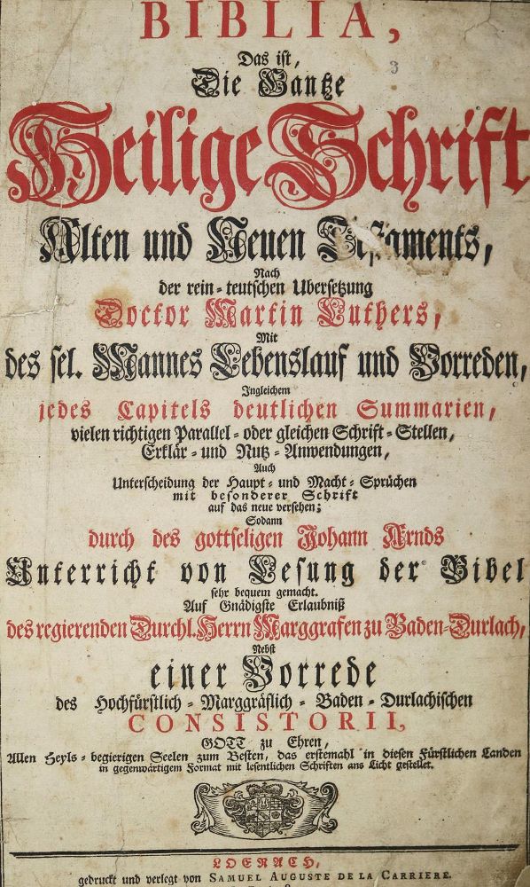 Große Abbildung Nr.1: 128-283 Biblia germanica.: (Bibeln)